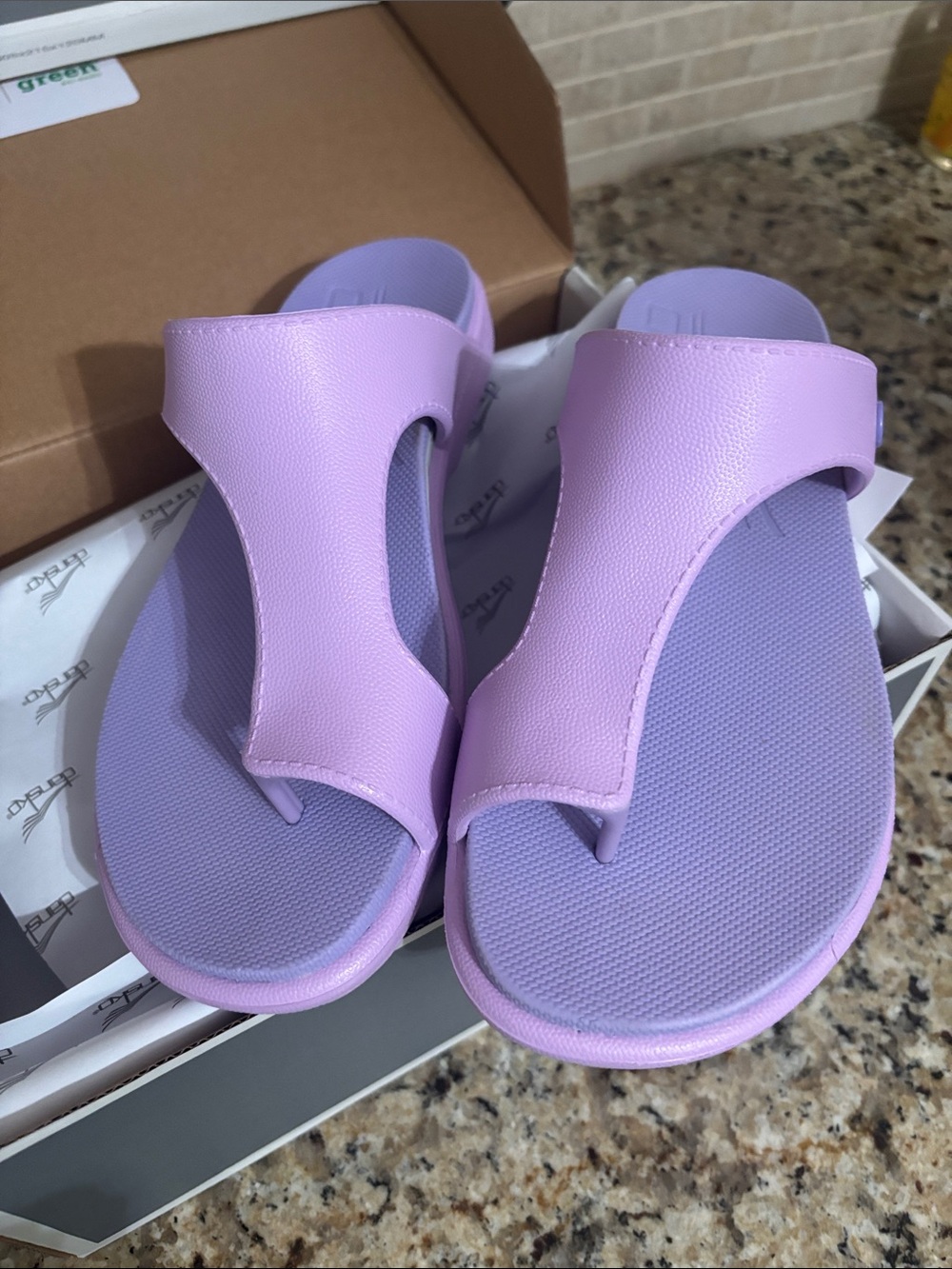 Dansko Lilac Lavender Toe-Post Sandals